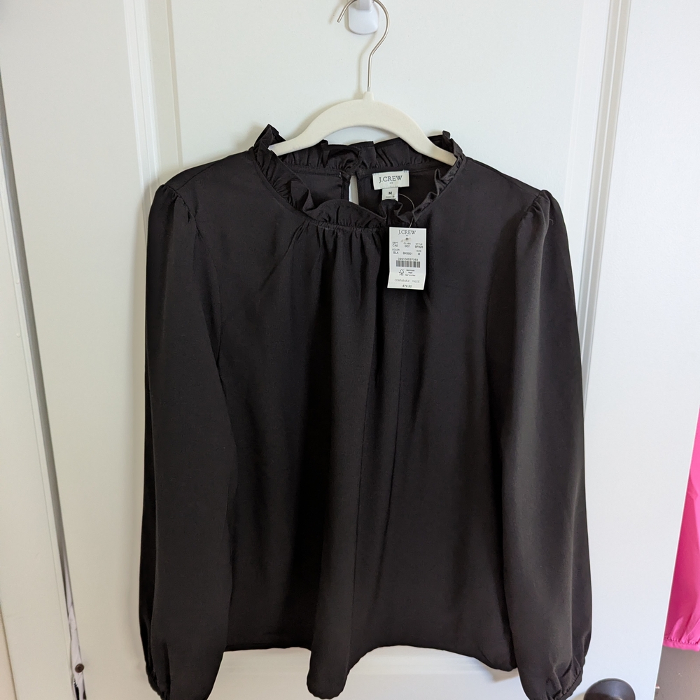 J. Crew Factory Ruffle Collar Blouse